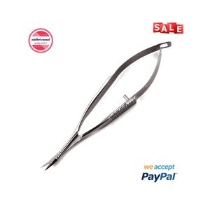 Ciseaux à ressort Ciseaux Vannas Taille 3 "(8cm) Pointes droites Ciseaux SuperCut Poignée à ressort ronde Base de la chirurgie - Product Image 2