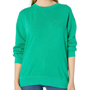 Sudadera a rayas con estampado de logotipo en el pecho, ropa informal de algodón y poliéster con cuello redondo - Product Image 1