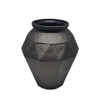 Pot en verre noir mat personnalisé UPOD de haute qualité, petit, unique, multi-usage, décoration d'intérieur, forme fantaisie, porte-bougie artisanal pour