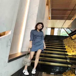 2019 cheapest mature woman leather skirt