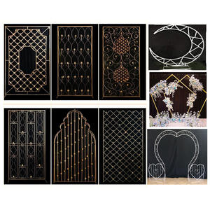 Hot Selling Stylish Modern Metal <b>Props</b> for <b>Wedding</b> Backdrop Whole Seller <b>Wedding</b> Decoration Metal Candle Wall Backdrop <b>Prop</b> USA - Product Image 1