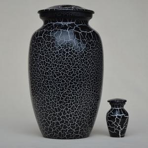 Urna de cremación para adultos de latón negro brillante con grabado estilo americano/europeo para almacenamiento de cenizas funerarias - Product Image 4