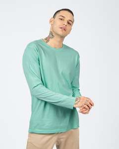 T-shirts décontractés en coton de bambou pour hommes de grande taille à manches longues en tissu tricoté étiqueté sur mesure Design respirant-Direct India - Product Image 1