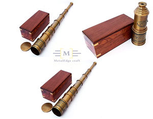 กล้องส่องทางไกลโจรสลัดทำด้วยมือทองเหลือง20 "พร้อมกล่องไม้แกะสลัก,กล้องส่องทางไกล4พับกล้องส่องทางไกลของขวัญพิเศษกล้องส่องทางไกล - Product Image 1