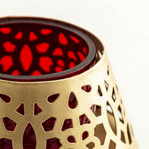 Juego de portavelas con estilo, diseño de corte decorativo para el hogar, Hotel, restaurante, Color dorado, candelabros de iluminación interior - Product Image 3