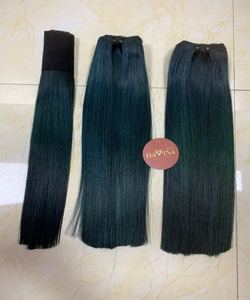 Extensiones de cabello humano vietnamita 100% sin procesar Color verde oscuro de alta calidad Sin enredos Sin desprendimiento Precio al por mayor - Product Image 1