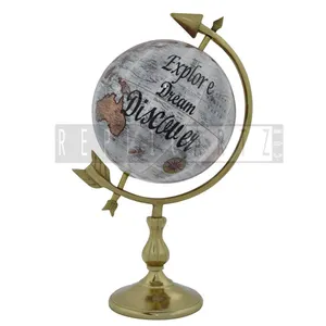 World Globe with Metal Stand Gift Toys Perfect Decoration for Office and Study Globe Educational Decorative Unique World Desktop