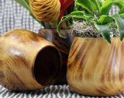 Pot de fleurs en bois écologique, seau, pour plantes de jardin, maison d'extérieur, grande raboteuse, texture bois, une pièce, ml - Product Image 6