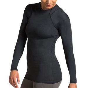 Chemise de compression pour femme à manches longues 2.0, séchage rapide, respirante, anti-rides, écologique, col rond, en spandex/polyester, décontractée - Product Image 5