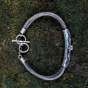 NY-CHB016-Silver สร้อยข้อมือโซ่กับพลอยและทองสำเนียงเงินสเตอร์ลิงงูห่วงโซ่สำหรับของขวัญสำหรับสาว - Product Image 4