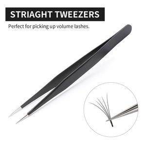 Pinzas profesionales para cejas de acero inoxidable aprobadas por la CE, cuidado de la belleza, pinzas puntiagudas curvas rectas para extensión de pestañas - Product Image 3