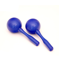 Wholesale Yellow Solid Plastic Maraca Pair, Hand Shaker Percussion Toy, Custom Logo for Kids Music Teaching & Party Gifts