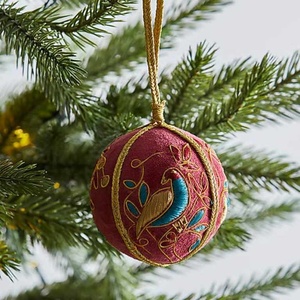 Partridge Embroidered <b>Bauble</b> - Product Image 1