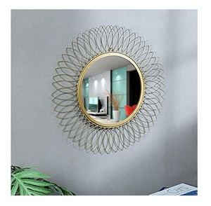 Fabriqué à la main en métal et verre mur miroir arc motif tenture murale utilisation décorative grand cadeau en gros pour les amis parents - Product Image 6