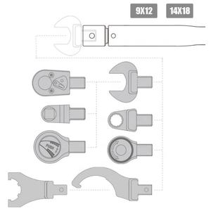 Poignée de couple réversible, ajustable à double tête - Product Image 3