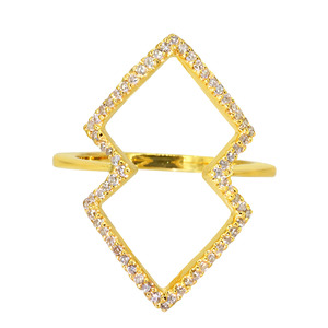 Anillo de oro amarillo de 18 quilates con diamantes naturales, joyería fina - Product Image 1