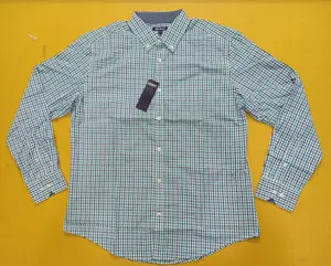 Обгонная одежды/одежда фирменные ярлыки мужская деловая рубашка с длинным рукавом для мальчиков, повседневная хлопковая накладка на кнопку деловые офисные рубашки в клетку