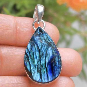 <b>Sterling</b> <b>Silver</b> Jewelry Set Druzy Bar Necklace Gemstone <b>Bead</b> <b>Bracelet</b> Roller Bottles Spectrolite Including Pendants Charming - Product Image 4