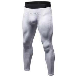 Ensemble de sport pour hommes 2022 : Leggings de compression personnalisables avec logo, respirants, coupe-vent et antibactériens en Spandex/Polyester - Product Image 1