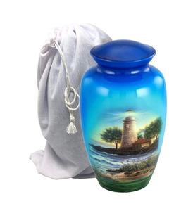 Ventilador de béisbol pintado a mano, urna de Metal sólido para cenizas, urna de cremación para adultos con bolsa de terciopelo gratis, estilo americano/europeo - Product Image 4