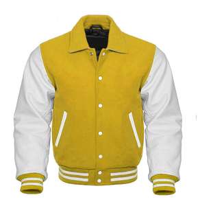 Tailles personnalisées Varsity Letterman Veste en laine Hommes Femmes Collège/École Baseball Style Vintage Patches en cuir Plus Size Welcome - Product Image 1