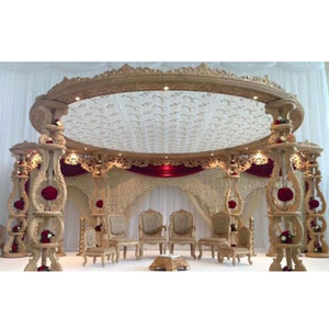 Exquisite Wooden <b>Wedding</b> Mandap Guyana Masterpiece Wooden Mandap for Indian <b>Wedding</b> Special <b>Wedding</b> Wooden Platinum Mandap USA - Product Image 1