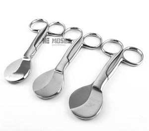 กรรไกรตัดสายสะดือแบบแมนนวลนำกลับมาใช้ใหม่ได้4 "ใบมีดคมสำหรับการผ่าตัดทางนรีเวชแบบกว้างโค้งแบนเรียบ - Product Image 4