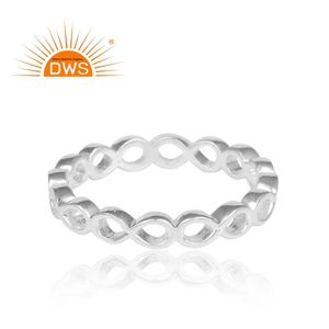 Anillo de Plata Redondo de Moda Única, Fabricante de Anillos de Plata de Ley Lisos de Diseño, Colección Clásica de Joyería - Product Image 3