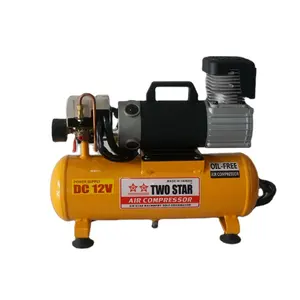 12V High Efficiency Long Duty Cycle DC Oil Free Solar Powered Mini Air Compressor with 8 liters tank & low pressure auto cut off