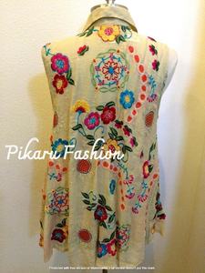 Sudaderas con capucha para mujer, vestidos florales bordados sin mangas con cuello en V, elegantes y con estilo para chicas - Product Image 5