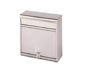 Stainless Steel Mailbox Slim Type Wall Mounted Lockable High Quality Home Mailbox Weatherproof Waterproof Rust Free Mailbox