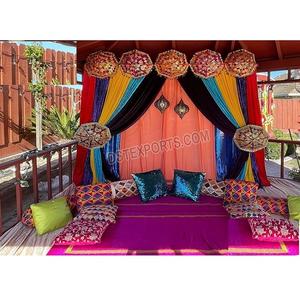 Vibrant Wedding Events Colorful Backdrops Decor Best Mehndi & Sangeet Backdrop Decoration Sangeet Events Colorful Decoration - Product Image 1