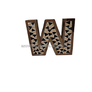 De Madera de Mango W alfabeto resina de incrustación - Product Image 1