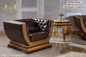 Ensembles de canapé touffu en cuir marron, de Style européen, Set de salon luxueux en cuir désossé, Design - Product Image 2