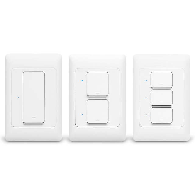 Zemismart Zigbee 3.0 Push Light Switch SmartThings Homekit Control Light Switch US AU Standard 1 2 3 Gang Wall Light Switches