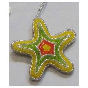 Adorno Navideño Colgante con Forma de Estrella y Cuentas, Proveedor Indio - Product Image 1