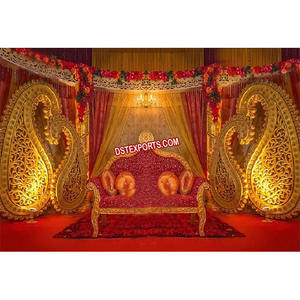 Boda India Escenario Fibra Paisley Decoración Boda Escenario Decoración Fibra Paisley Boda Dorada Fibra Escenario Paisley Decoración EE. UU. - Product Image 1