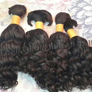 Pelo indio rizado, ondulado y recto, cabello Virgen sin procesar a granel, pelo indio sin procesar, cutícula virgen, alignedhair - Product Image 1