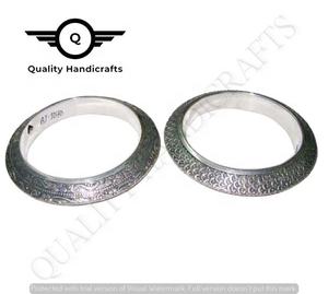 Brazalete de Moda Vintage de Latón Plateado de Alta Calidad Hecho a Mano, Joyería para Mujer de la India, Regalo - Product Image 4