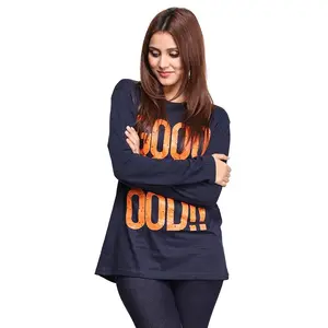 Full Sleeves Alta Qualidade 100% Algodão T-Shirt Cor Personalizada Mulheres Solto Fit Preço Barato Mangas Compridas Meninas T Shirt