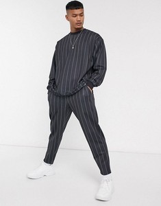2021 Latest Design Men's Line Pattern Over Sized Tracksuit Men's Pullover Printed Sweatsuit - Product Image 4