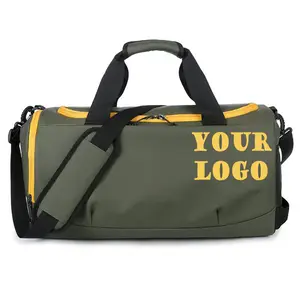 Atacado logotipo personalizado esportes preto saco duffle kit academia saco de viagem disponível em cores