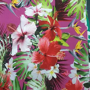 Коллекция гавайской ткани из тяжелого искусственного шелка с цифровой печатью