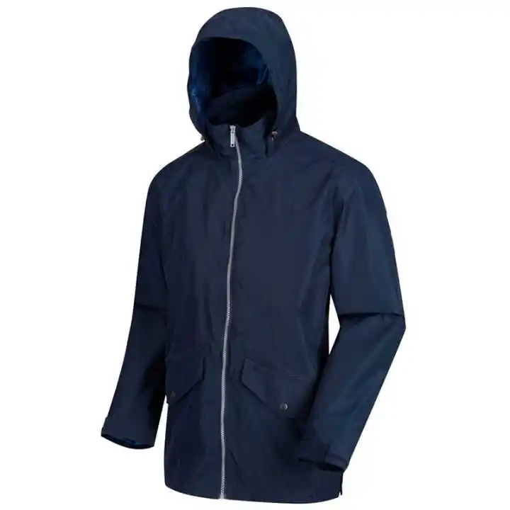 Manteau de pluie en PU Long à capuche pour homme, imperméable, coupe-vent léger pour l'extérieur,