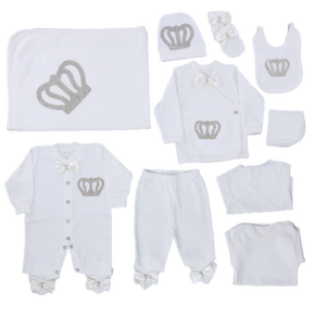 10ชิ้น100% ถักผ้าแขนยาวไม้ไผ่ฟองเสื้อผ้าที่มีคุณภาพสูงผ้าฝ้ายสีขาวเสื้อผ้าเด็กแรกเกิด0-3เดือนชุด Romper - Product Image 1