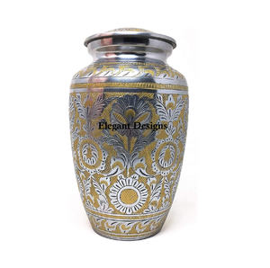 Urna de cremación de Color plata para cenizas, urna de lujo de la mejor calidad, respetuosa con el medio ambiente, diseño tradicional, urna exclusiva - Product Image 1