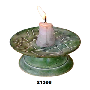 Top Table Top Américain Forme Ronde Patine Couleur Bougeoir pour La Décoration De La Maison et Activités Religieuses - Product Image 1