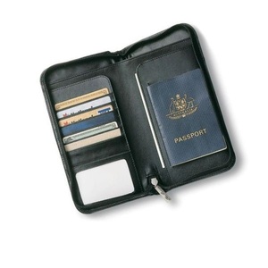 2025 nouvelle mode porte-documents en cuir véritable fermeture éclair portefeuille de voyage - Product Image 1