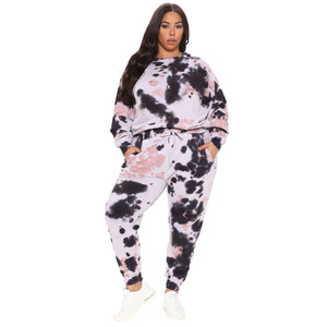 Survêtement de sport pour femme, pantalon court, jogging, top, teinture par nouage, ensemble d'entraînement, à la mode, été, tendance 2022 - Product Image 1