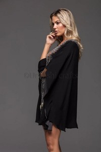 Chemisier femme coupe ample, surdimensionné, coupe ample, embellissement cristal lourd, haut de travail, tenue de fête - Product Image 3